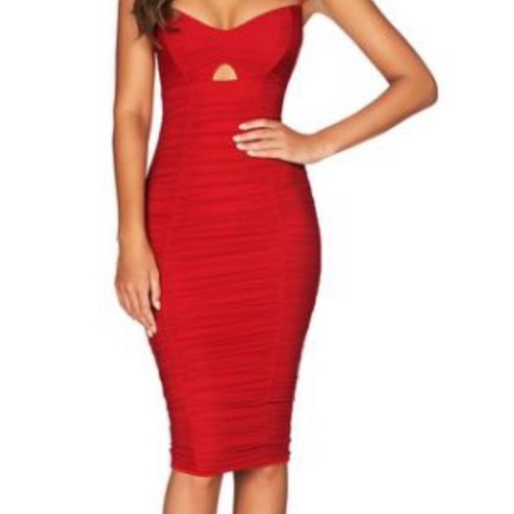 NOOKIE ROMEE RUCHED DRESS